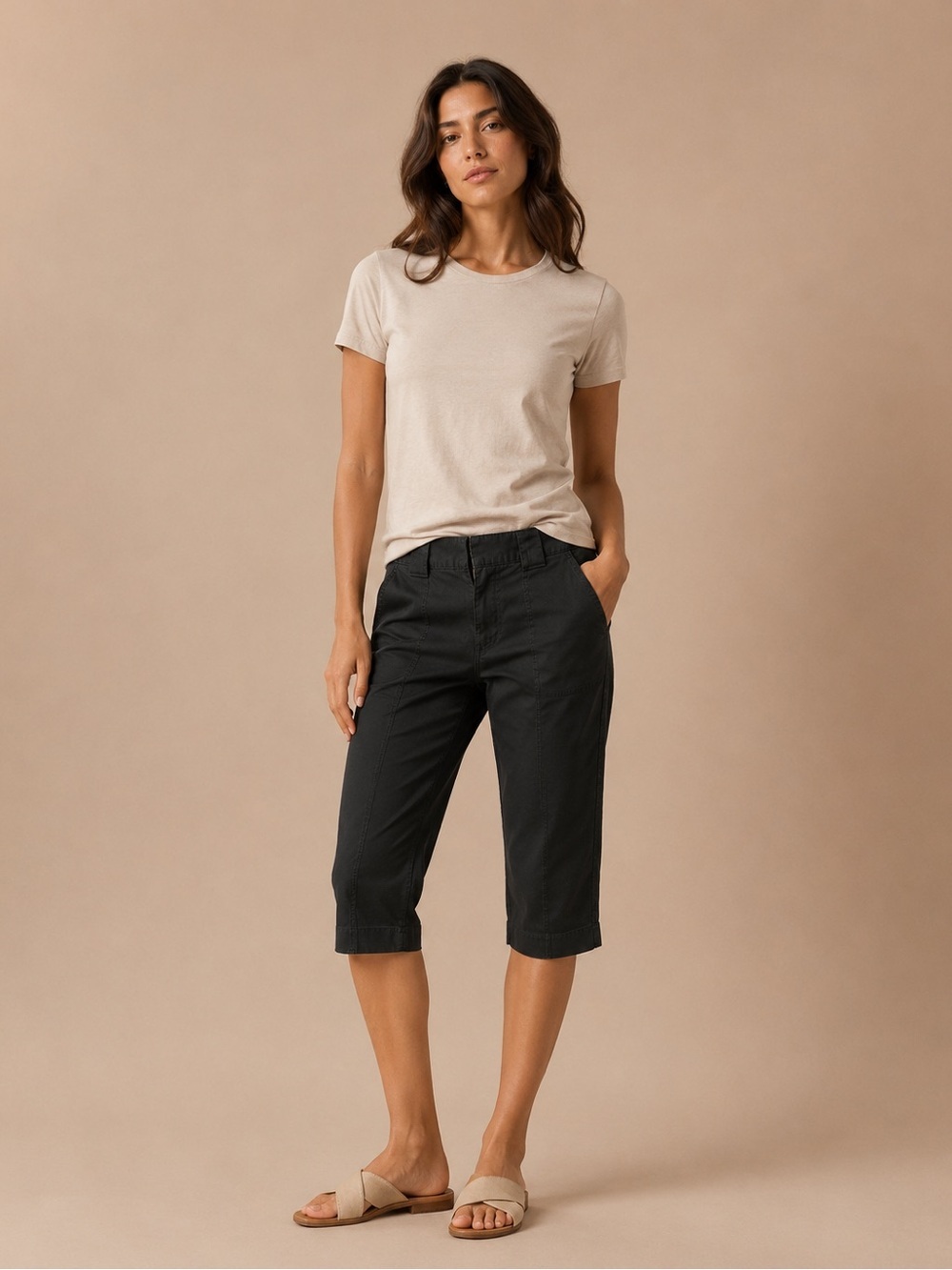 ANA A New Approach Black Bermuda Shorts Women’s Size 10P Career Casual